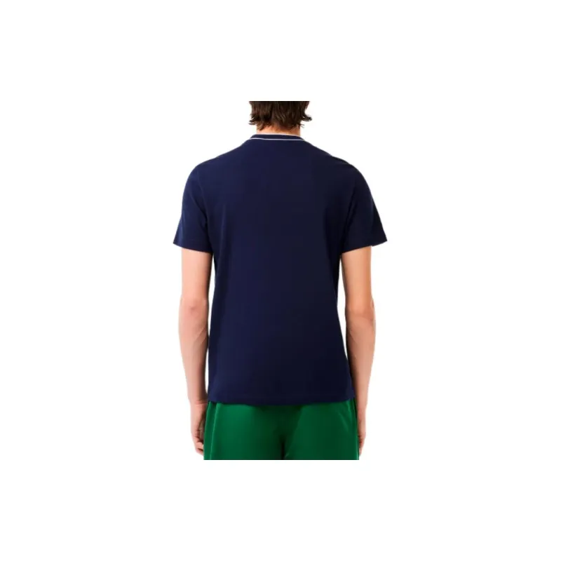 LACOSTE Crocodile appliqué Crew neck T shirt-2