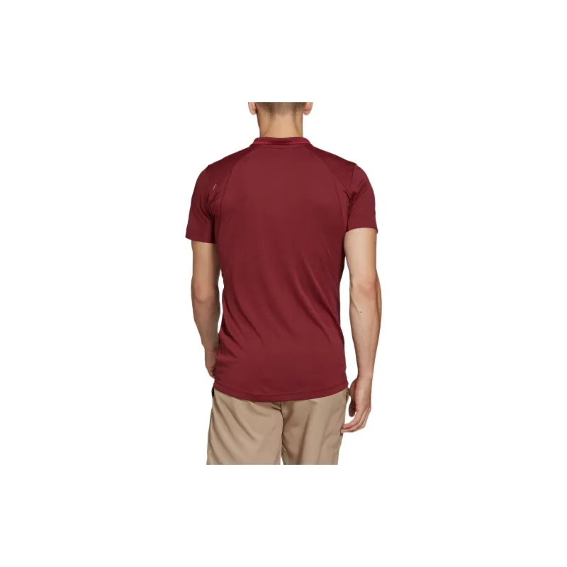 Adidas Polo Shirts Men Burgundy-4