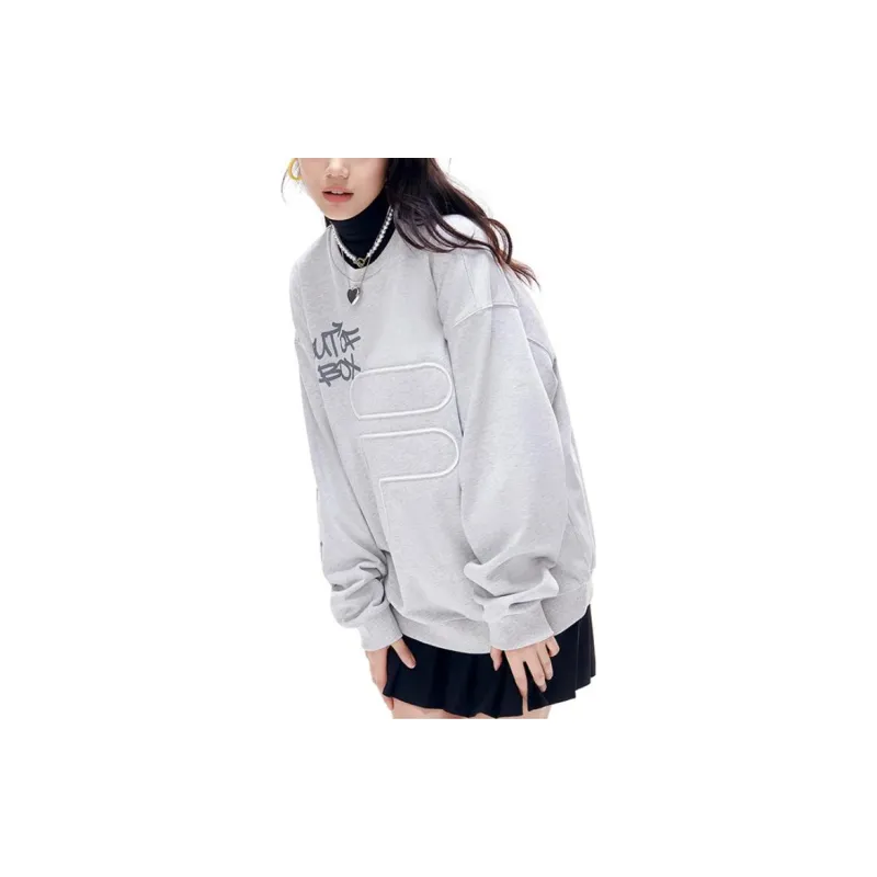 FILA FUSION TOKYO STUDIO Sweatshirt Unisex Cloud Gray Heather Gray-2