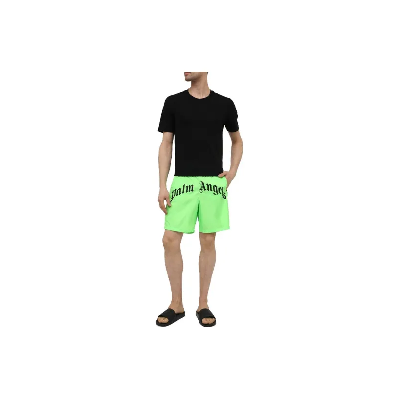 PALM ANGELS Casual Shorts Men Green-1