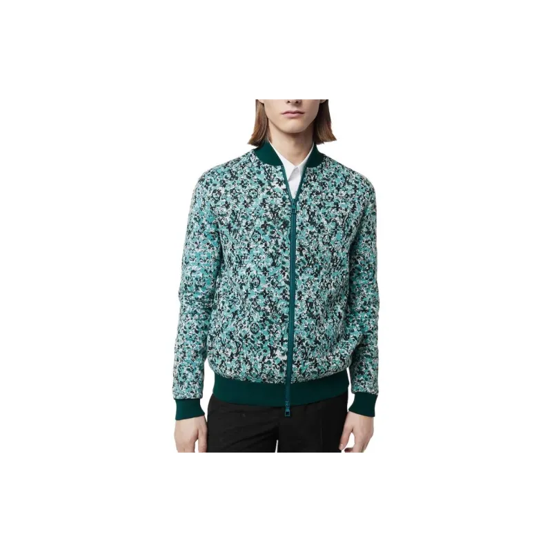 LOUIS VUITTON Graphic Cotton Knit Blouson Jackets & Coats Men's Blue-3