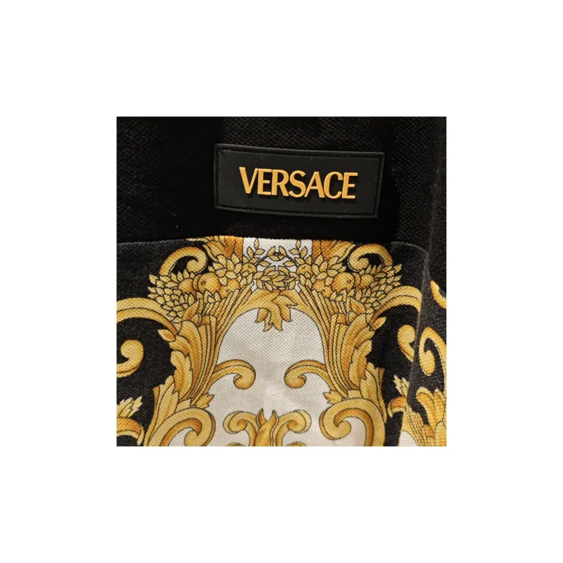 VERSACE Medusa Print Short Sleeves Polo Shirt-2