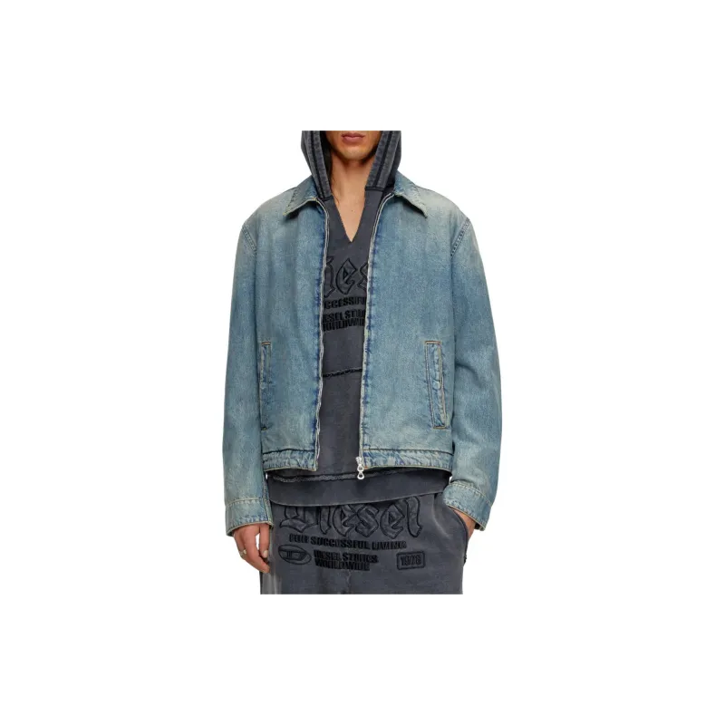 DIESEL D-Rohe Zipped Denim Jacket-2
