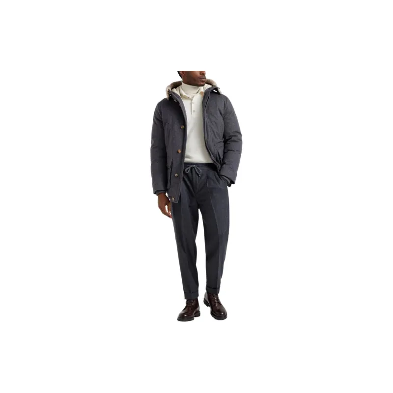 Brunello Cucinelli Pleated Tapered Leg Trousers-1
