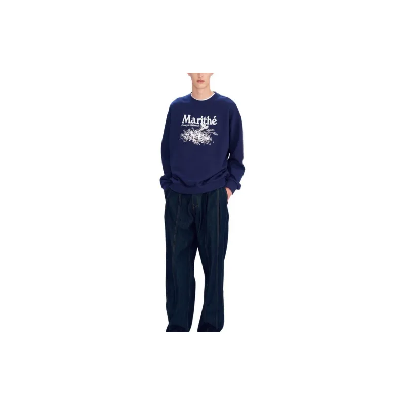 MARITHE FRANCOIS GIRBAUD SS24 Sweatshirt Unisex Marine Blue-2