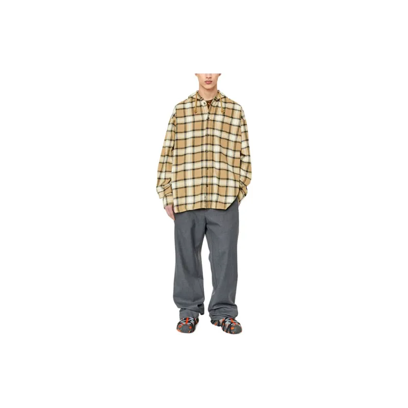 DIESEL S Dewny Hooded Flannel Shirt-1