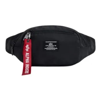 Alpha Industries Nylon One Shoulder Crossbody Fanny Pack Regular Unisex Black