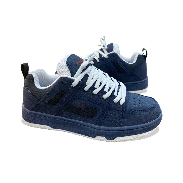 XLAIII Anti Slip Wear Resistant Low Top Skateboard Shoes Unisex Blue-2