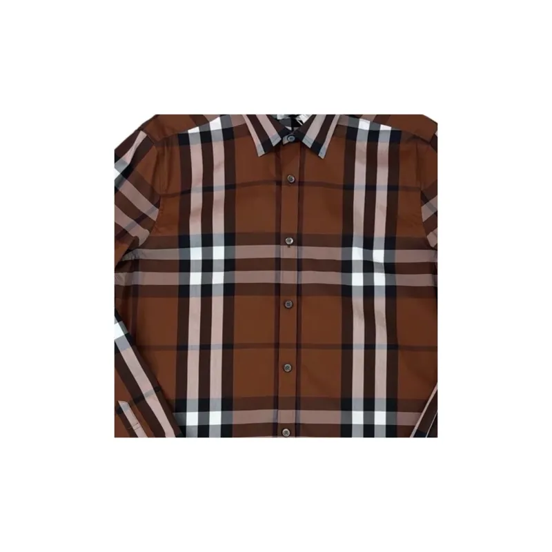 Burberry Shirts Men Brown-2