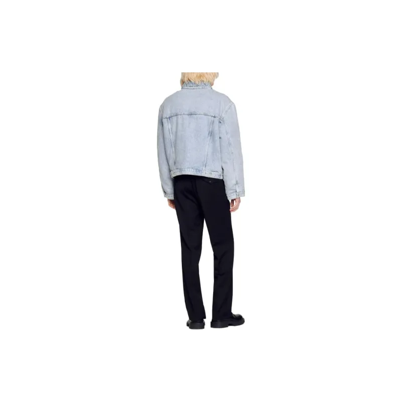 Sandro Denim Jackets Men Vintage Blue-2