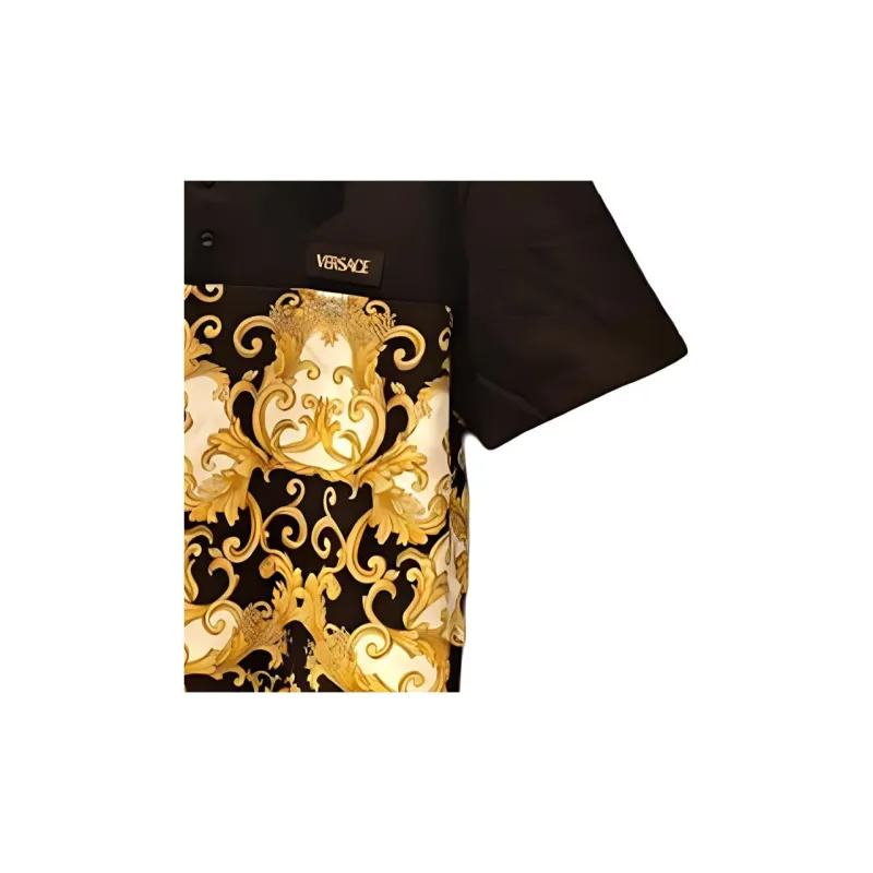 VERSACE Medusa Print Short Sleeves Polo Shirt-6