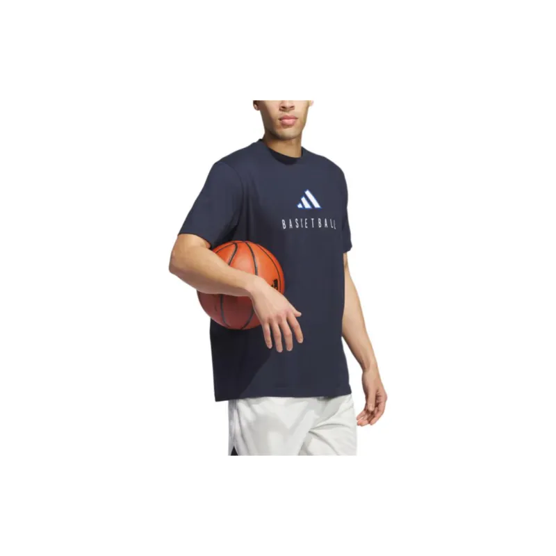Adidas Free Shipping With AdiClub Worldwide Hoops Logo Performance Graphic Tee-2