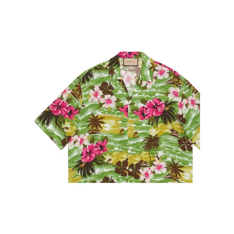 GUCCI Printed Bowling Shirt-5