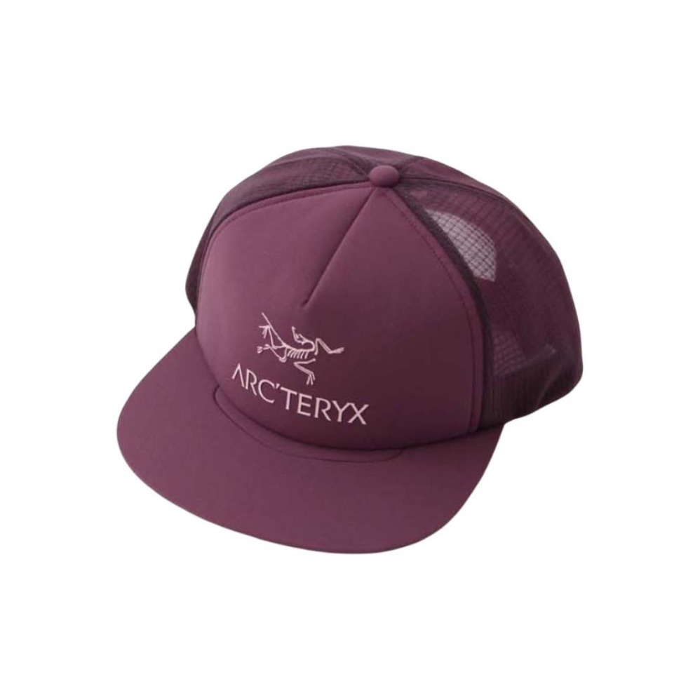 Arcteryx Logo Flat Brim Trucker Hat Purple - Cheap Rcj