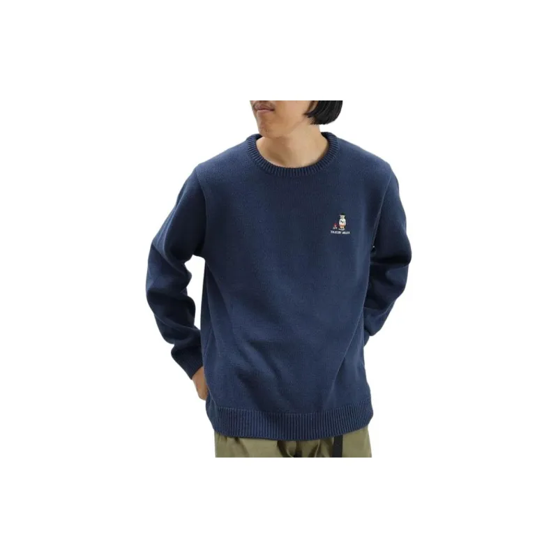 Beams Sweater Men's Marine Blue-2