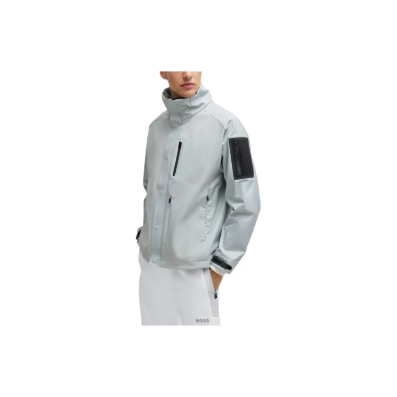 HUGO BOSS SS24 Jackets & Coats Men's Light Gray-3