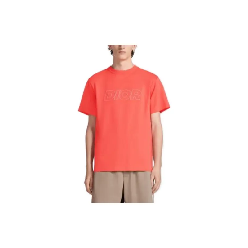 DIOR T Shirts Men Orange-2