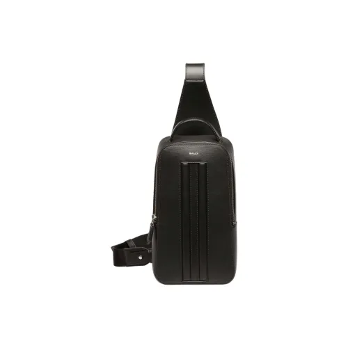 BALLY Regenerated Cow Leather Sling Bag Crossbody Bag Shoulder Bag Men's Black