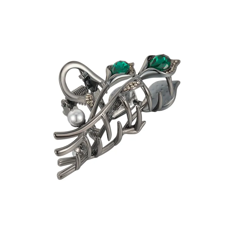 AJIDOU Faux Crystal+Alloy Hair Clips Women's-1