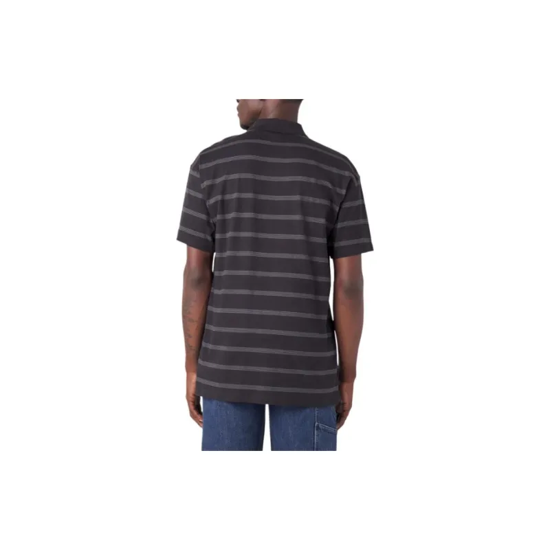Dickies Polo Shirt Men's Black Stripes-2