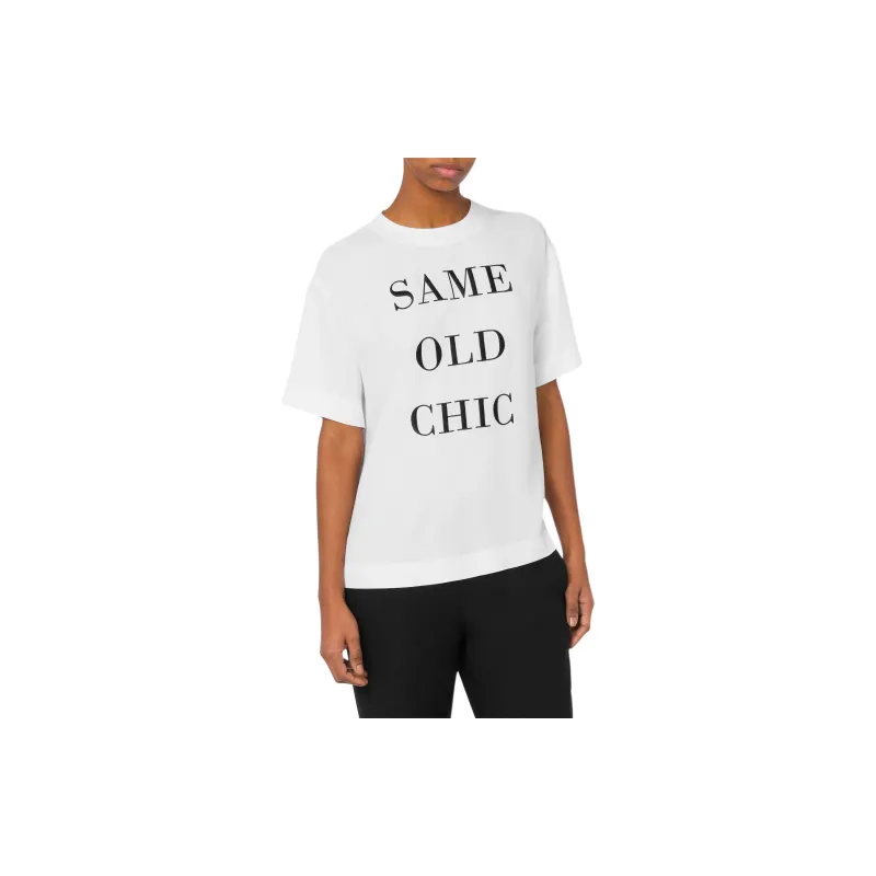 MOSCHINO Slogan-print Zip-up T-shirt-1