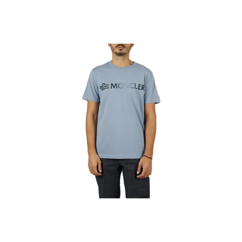 Moncler T Shirt Men's Powder Blue-4