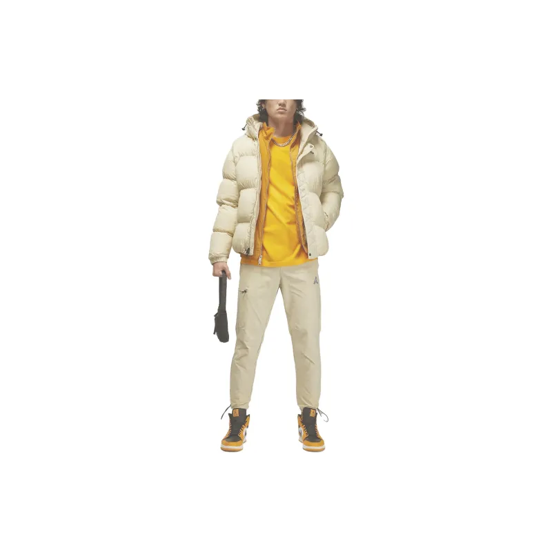 Jordan Puffer Jackets Men Rattan Color-2