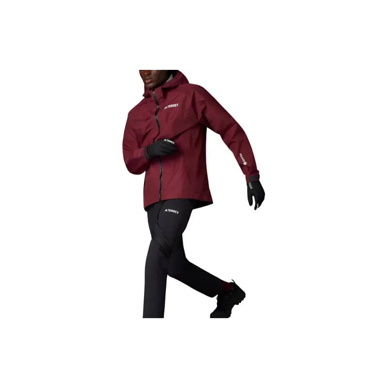 Adidas Terrex Xperior Gore-Tex Paclite Rain Jacket Jackets Coats Men's Dark Shadow Red-4