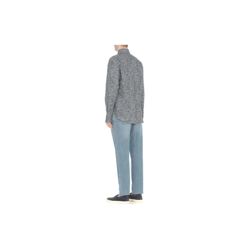 Brunello Cucinelli Paisley Printed Button Up Shirt-2