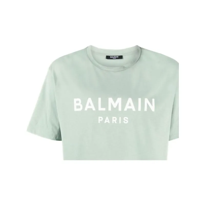 BALMAIN T-Shirts Unisex Aqua Green-4