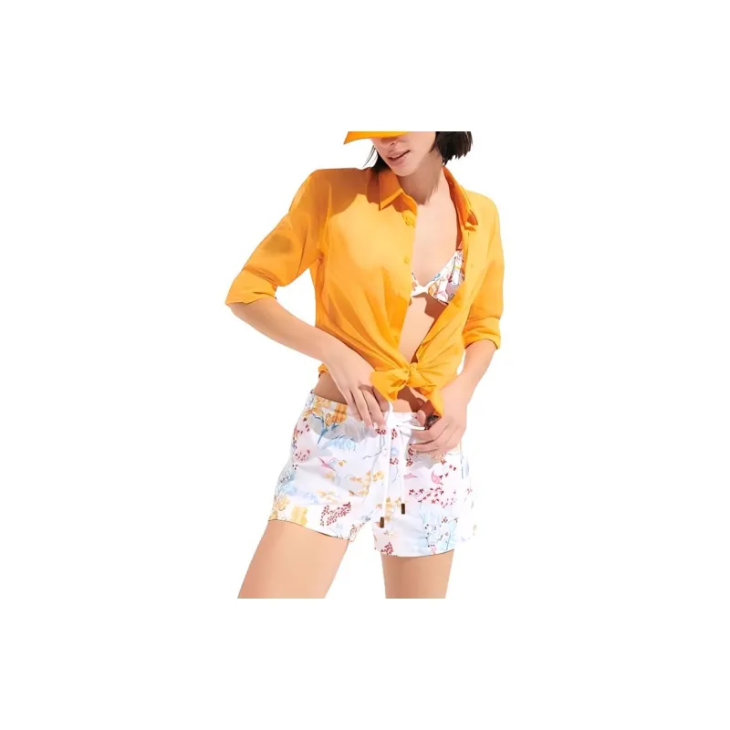 Vilebrequin Caracal Turtle embroidered Voile Shirt-5
