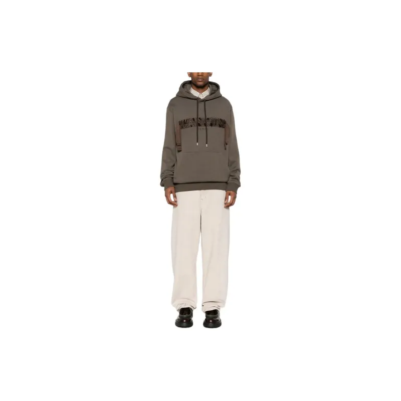 Lanvin Lace Detailed Drawstring Hoodie-1