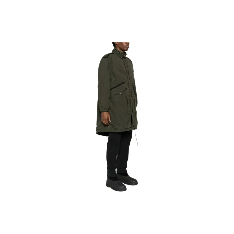 STONE ISLAND David Compass badge Long Raincoat-3