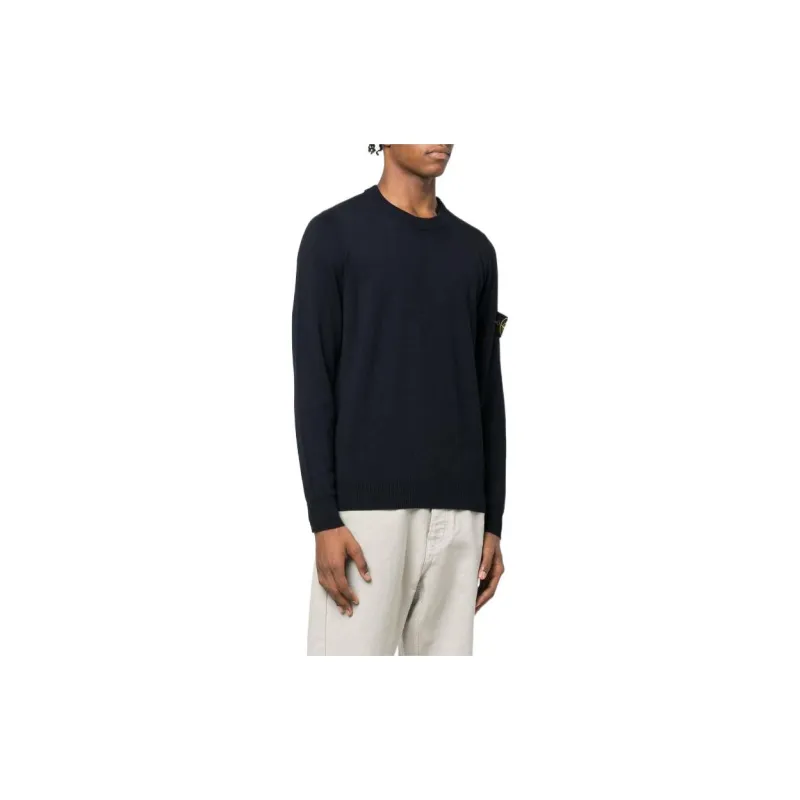 STONE ISLAND Logo patch Crew neck Jumper-3
