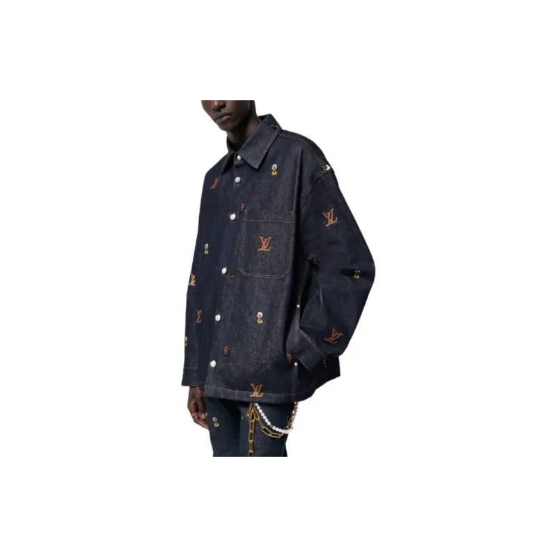 LOUIS VUITTON Embroidered Denim Overshirt Henry Taylor-3