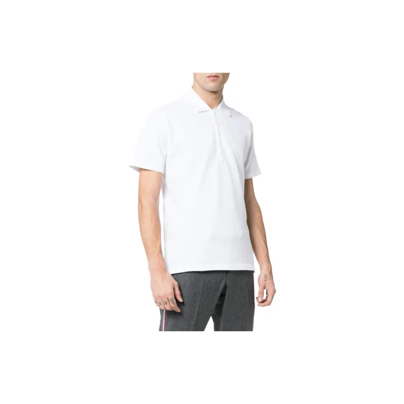 THOM BROWNE Classic Pique Stripe Relaxed Polo Shirt-2