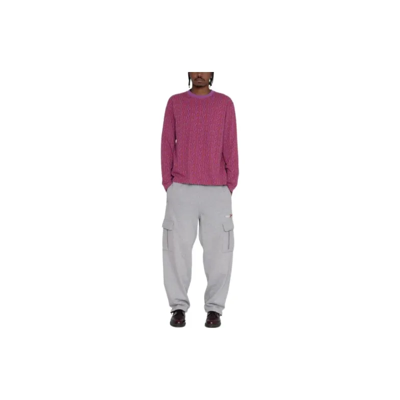 Stussy Letter Stripe Long Sleeve Crew Top-2