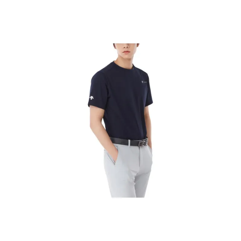 DESCENTE GOLF T Shirt Men's Marine Blue-3