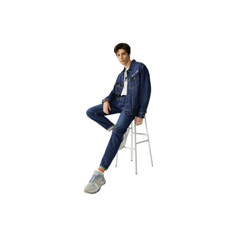 Lee SS23 Denim Jacket Spring And Autumn Men's Medium Blue-5