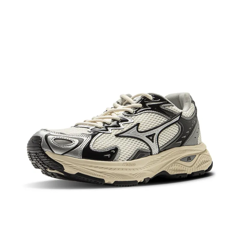 Oarism x Mizuno Racer S Wear Resistant Low Top Running Shoes Unisex Beige Apricot Black-2