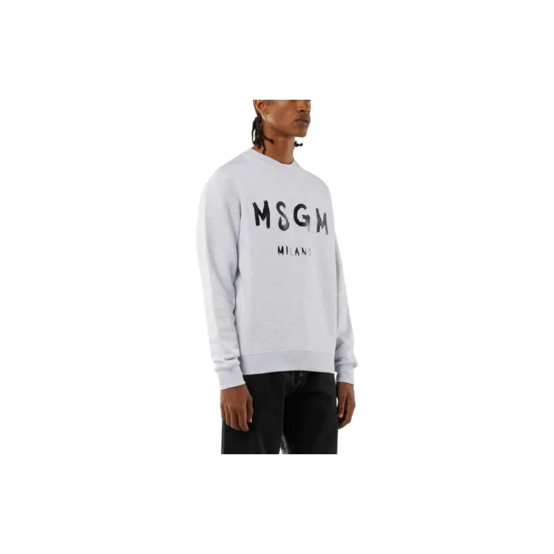 MSGM Logo Printed Crewneck Sweater-3