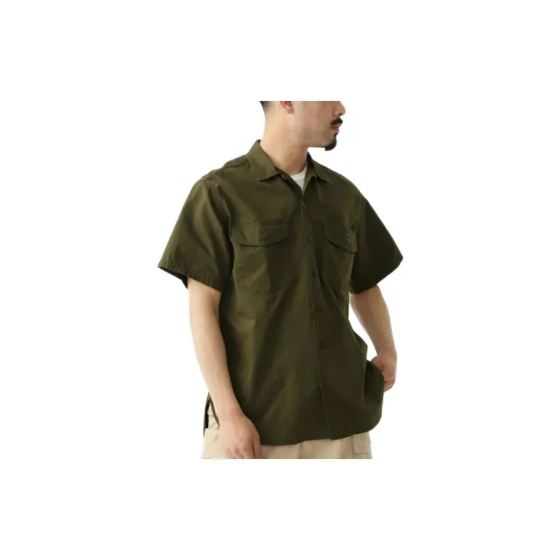 Beams Shirts Men Olive Green-3