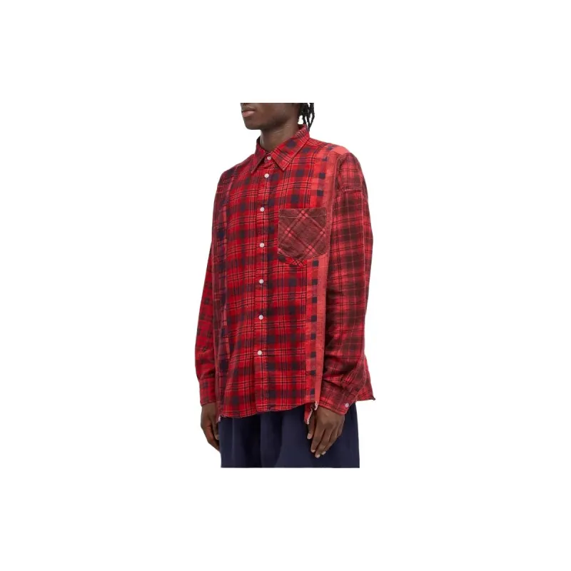 Needles Rebuild 7 Cuts Wide Flannel Shirt-3