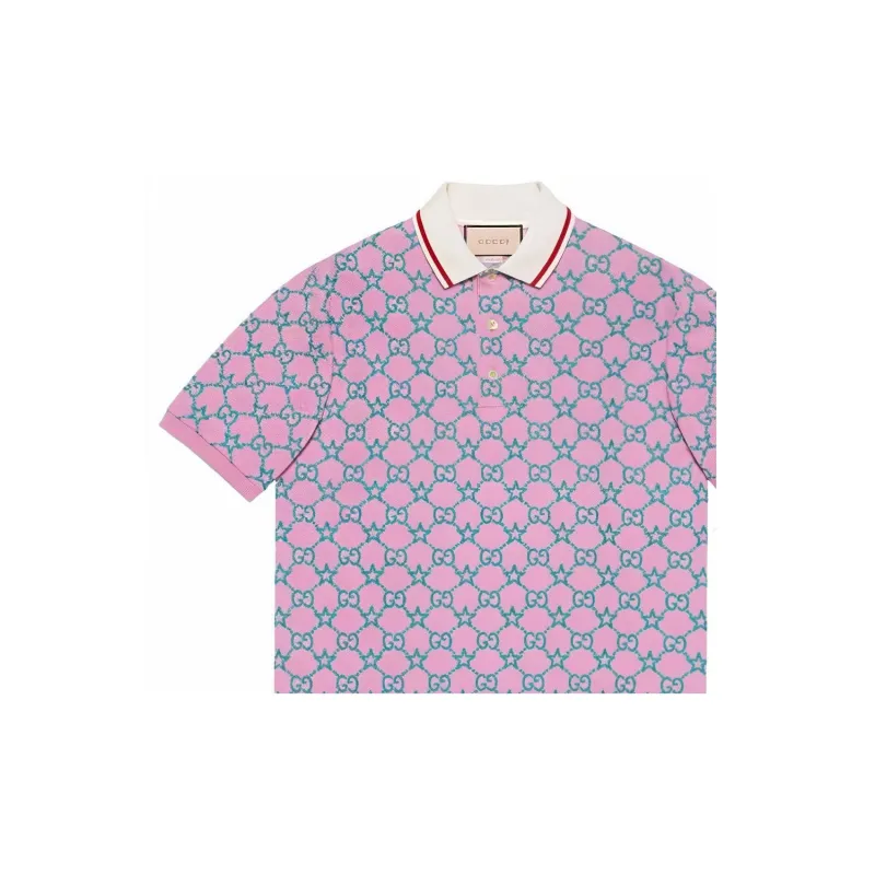 GUCCI FW22 Polo Shirt Men's Pink-4