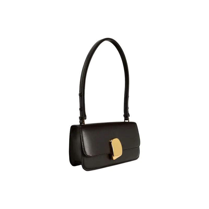 ZARA PU Shoulder Bag Small Size Women's Black-2