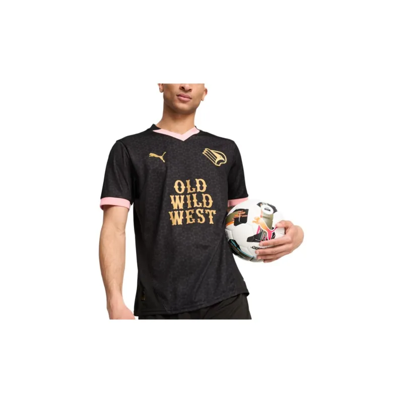 PUMA SS24 Soccer Jersey Men's Pink Black Gold-2