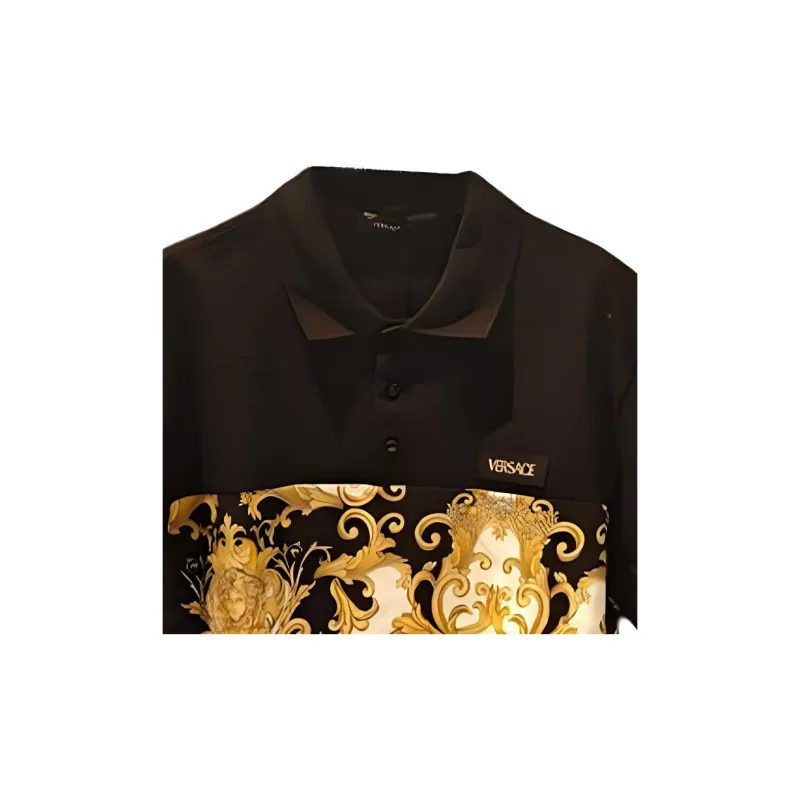VERSACE Medusa Print Short Sleeves Polo Shirt-4