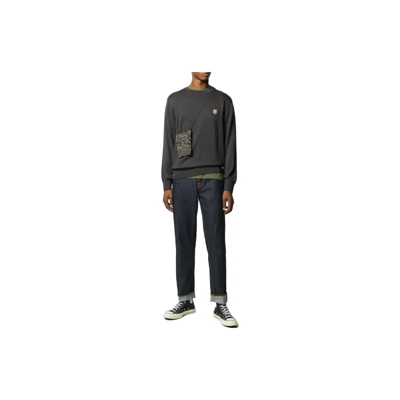 Maison Kitsuné Fox Head Patch Long Sleeved Jumper-1
