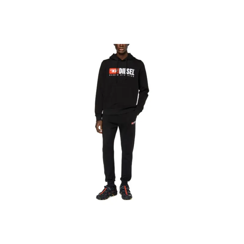 DIESEL S Ginn Hood Div Logo appliqué Hoodie-1