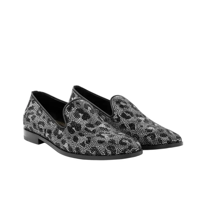 VERSACE Leopard Medusa Loafers Men's Black-2